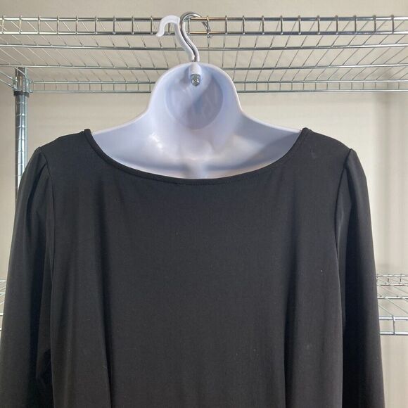 Leona Edmiston Frocks Women's Black Midi Dress Size M Office Goth Witchy Career - Picture 4 of 11